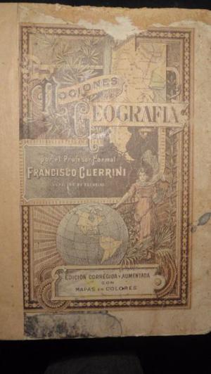 antiguo libro nociones de geografia argentina 