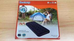 Colchon Inflable Bestway 1 Plaza con felpa