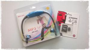 Mp3 Vincha + Memoria Cards 4 Gb