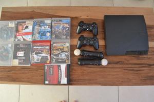 Play Station 3 + 2move+ 2 Joystick + 10 Juegos