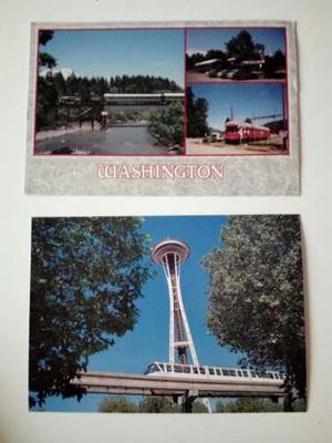 Postales De Trenes Y Monoriel De Seattle, Usa