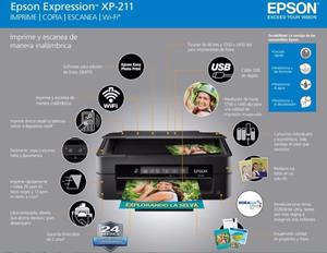 mpresora Multifuncion Wifi Color Epson Xp211