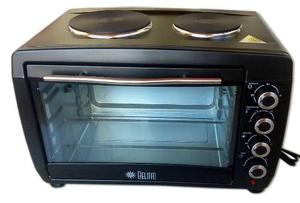 Anafe Cocina Mini Doble 2 Hornallas C/horno Eléctrico 48lts