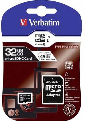 Memoria Verbatim Micro Sd Con Adaptador Sd 32 Gb Clase 10