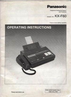 Telefono Fax Panasonic Kx F60 - Usado Estado Mb