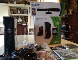 Xbox 360 Slim 250gb + Kinect + 9 Juegos Originales