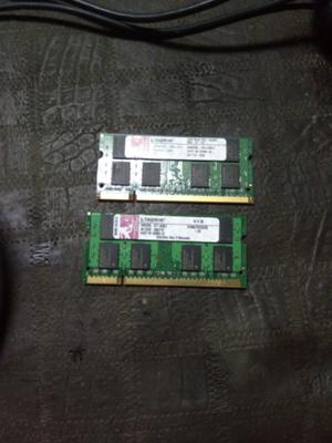 Memorias kingston sodimm 2gb ddr y 666 testeadas