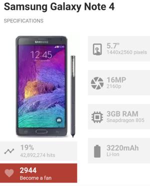 Samsung Note 4 IMPECABLE -No canje -