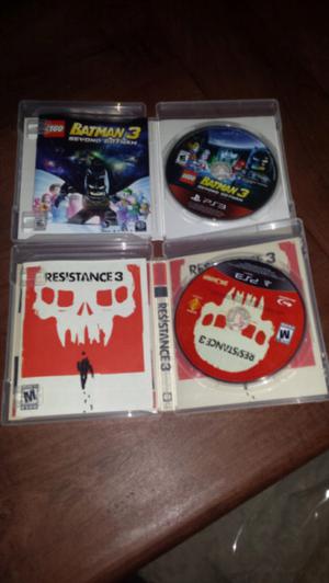 Juegos PS3 Resistence 3 y Lego Batman e