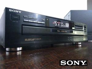 CD PLAYER SONY CDP-C365 -- IMPECABLE DE 5 CD´S --