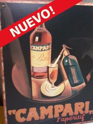 Cartel decorativo aperitivo Campari estilo vintage