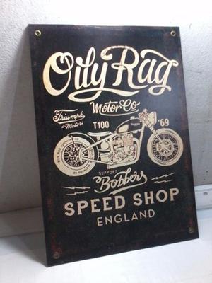 Cartel para fanaticos motos Bobber decorativo vintage