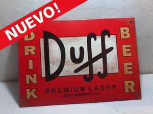 Cartel replica publicidad cerveza Duff para decoracion