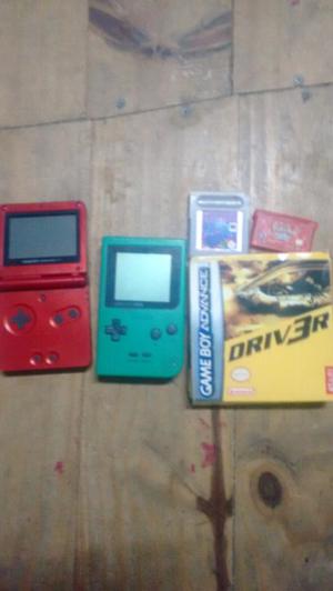 Combo gameboys + juegos Pokémon rojo fuego