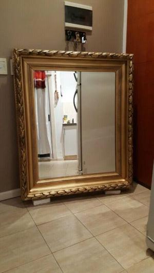 Hermoso espejo biselado grande 125x105cm en muy buen