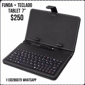 • Funda+Teclado tablet 7” excelente calidad oferton $250