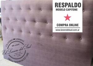 Respaldo Capitone Cuerina (negro, 1.80)