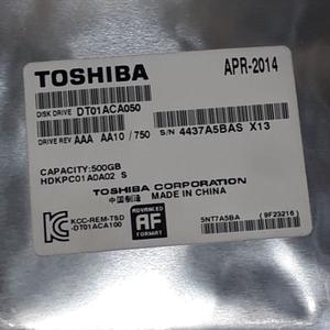 Disco Rigido Toshiba 500Gb SATA  para PC