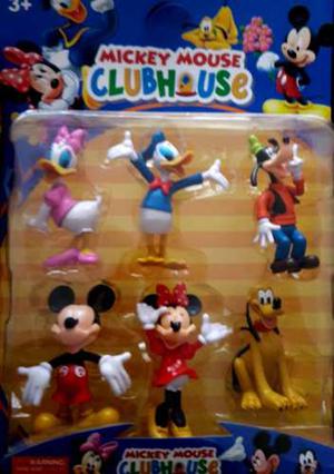 Play Set X 6 Figuras Mickey Minnie Pluto Goofi Daisy-donald