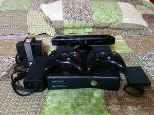 Xbox 360+chiprgb+2controles+kinet+disco1tera+trafo+160juegos