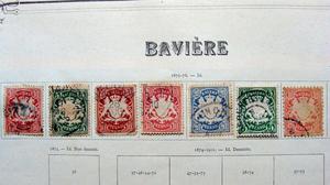 Sellos postales de Baviera 