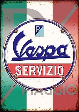 Cartel decorativo esilo vintage publicidad Vespa