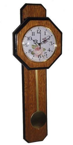 Reloj Pared De Madera Estilo Vintage Con Péndulo 18 X 51 Cm