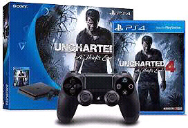 PlayStation 4 Ps4 Play 4 New Slim + 500gb + Uncharted 4 +
