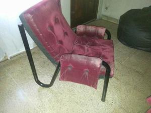 Sillones De Pana Con Patas De Hierro $500