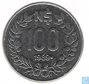 moneda 100 n$ () uruguay