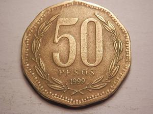 moneda 50 pesos () chile
