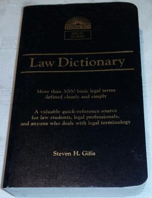 Law Dictionary Steven Gifis Barron's