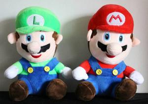 Peluche Mario Bross O Luiggi 22 Cm