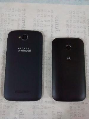 vendo 2 celulares alcatel c7 pop, moto e 1g