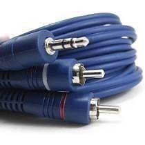 Cable Miniplug Stereo x 2 RCA 2Mts