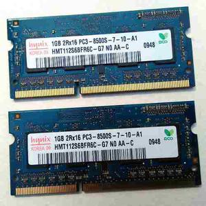 2 Memorias De 1gb Cada Una= 2gb  Mhz Pcs Hynix Mac