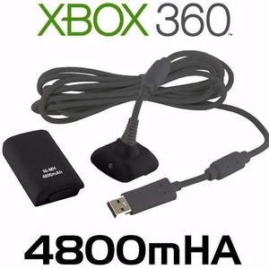 Kit Carga Y Juega Para Xbox 360 Bateria mah + Cable 2.7m