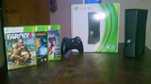 Xbox 360 Slim + Joystick + 3 Juegos + Audífono Inalámbrico