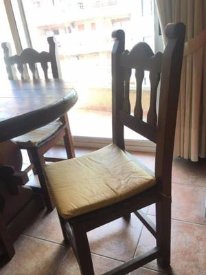 mesa y 6 sillas de algarrobo