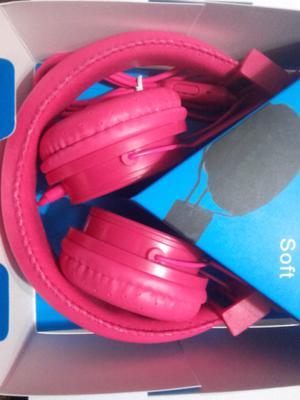 Auriculares color rosa