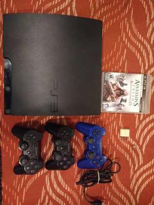 Ps3 Slim 160gb Perfecto Estado + 2 Joysticks + 3 Juegos