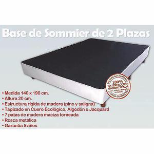 base sommier box somier cama 2 plazas