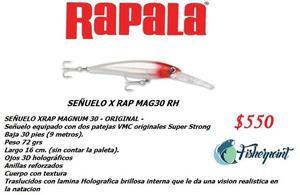 SEÑUELOS RAPALA CARDENAL DE PROFUNDIDAD Y MEDIA AGUA X RAP