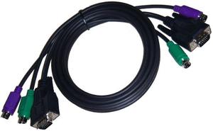 Cable Kvm 1.5m 2 Cables Ps2 Mas Vga A Vga Ideal Para Switch