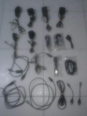 Lote 18 Cables USB y Cargadores Celulares y/ o Tablets