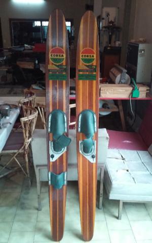 Skis de agua de madera marca CORSA