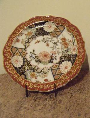 plato decorativo porcelana saji - japan - 16 cm.