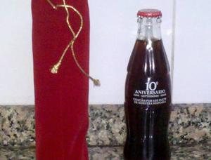 Botella Coca Cola Femsa 10 Aniversario.