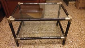 Mesa ratona con vidrio