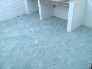 Mosaico Calcareo Hexagonal Verde Agua Piso O Pared 20x20 M2